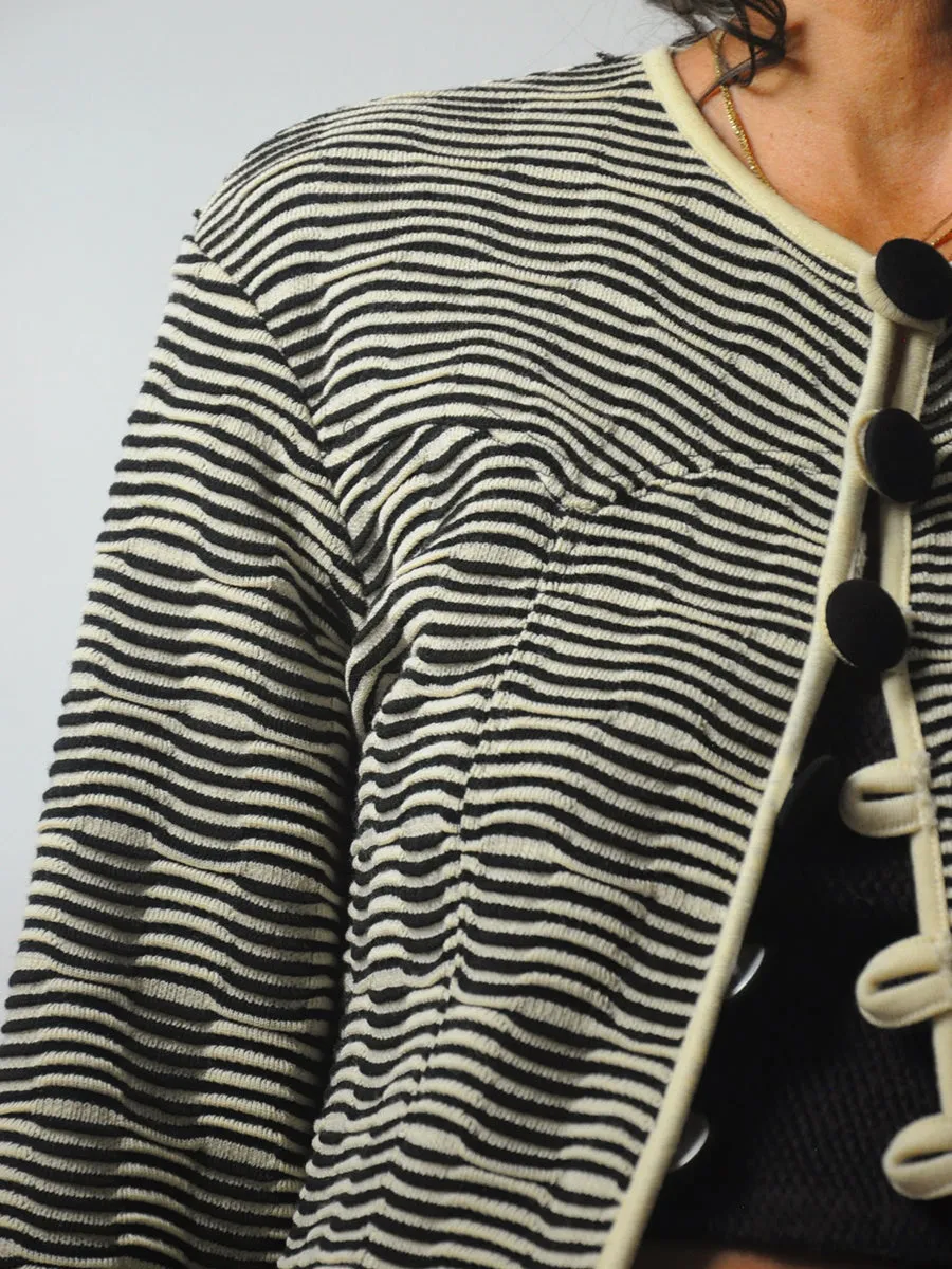 1980's Knit Checkerboard Cardigan