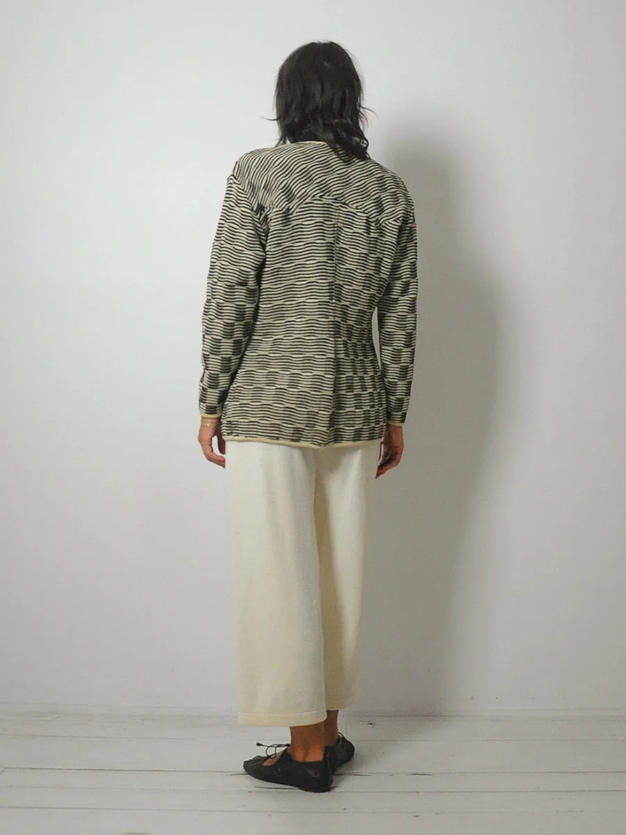 1980's Knit Checkerboard Cardigan
