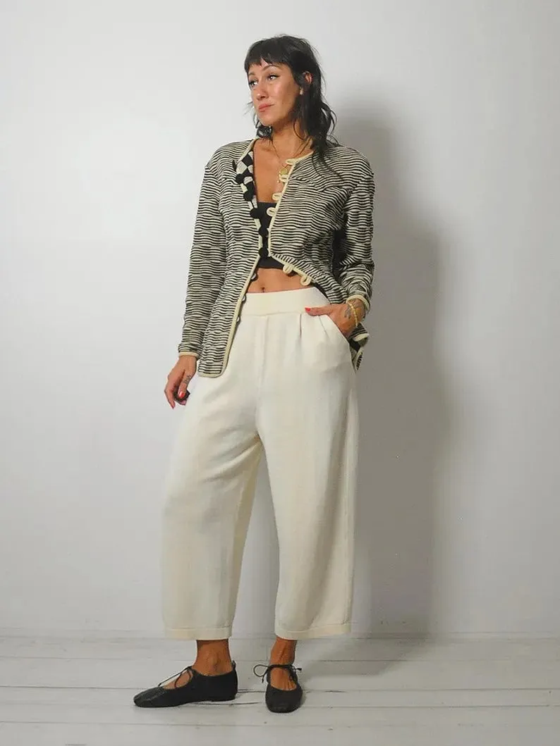 1980's Knit Checkerboard Cardigan