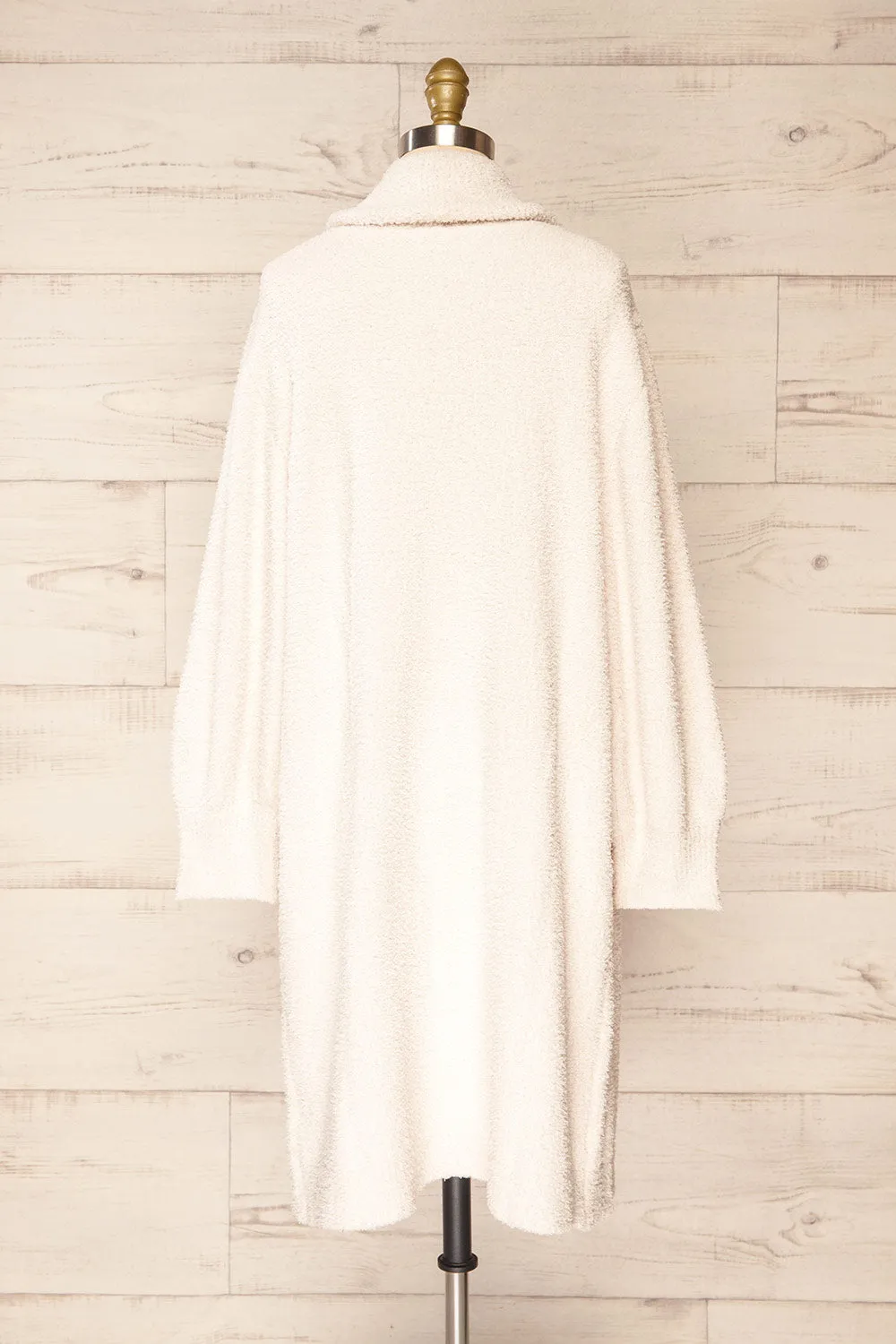 Adragna | Fuzzy Long Cardigan w/ Pockets