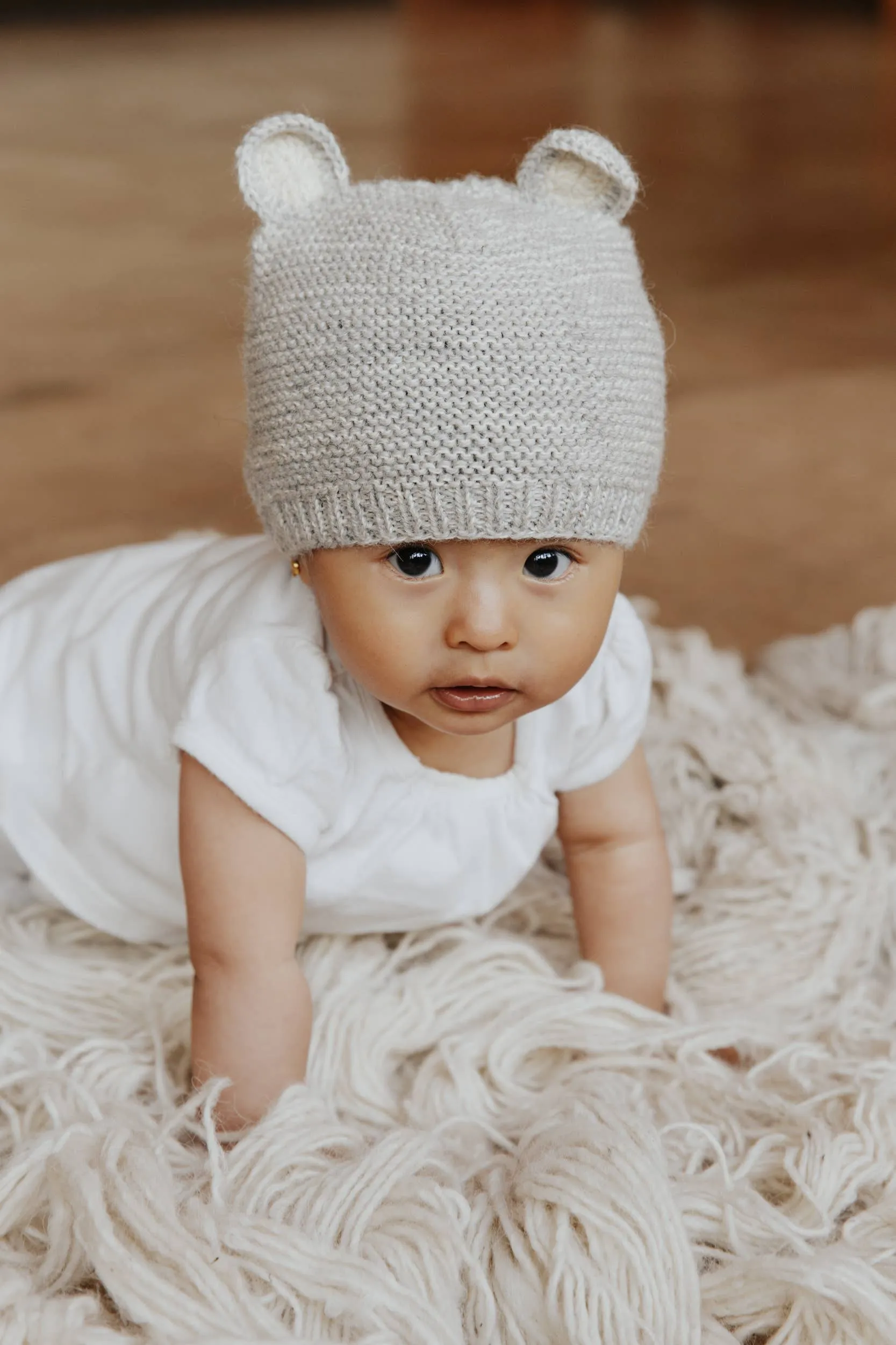 Alpaca Baby & toddler Cap - “Sun Bear”
