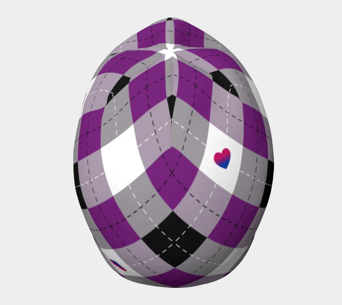 Asexual Biromantic Argyle Beanie