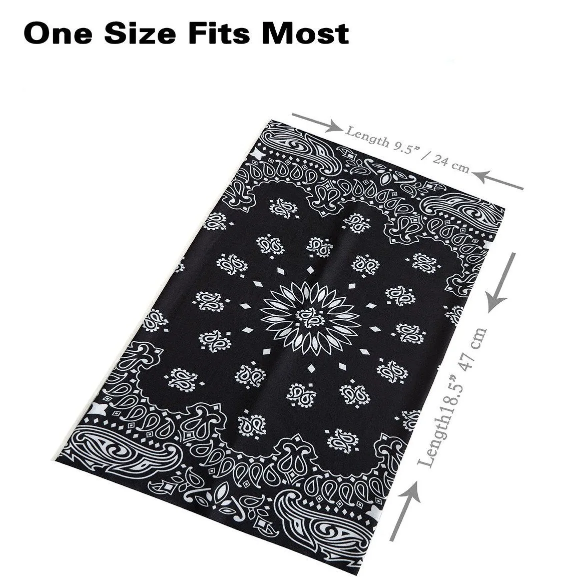 Bandana Face Mask - White Paisley Floral (Available online only)