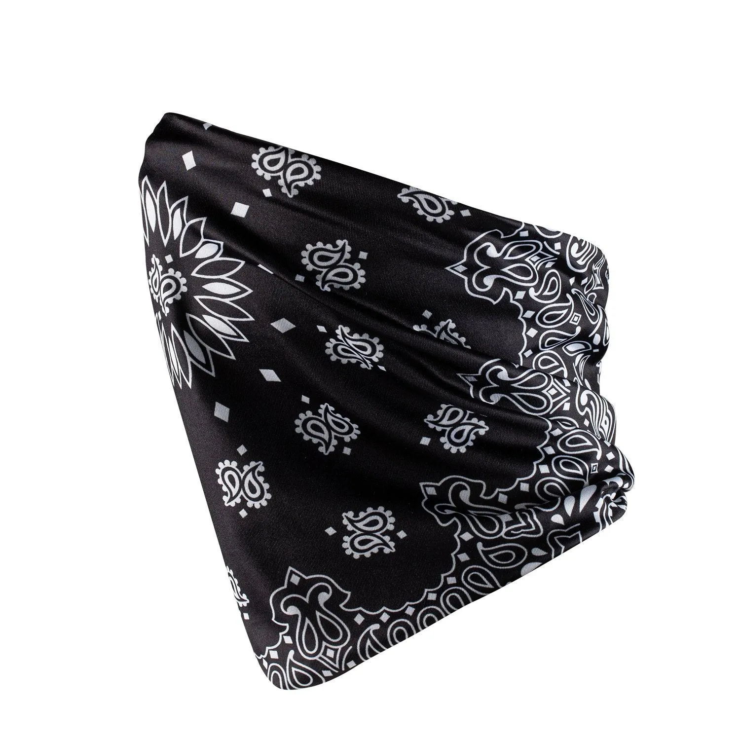 Bandana Face Mask - White Paisley Floral (Available online only)