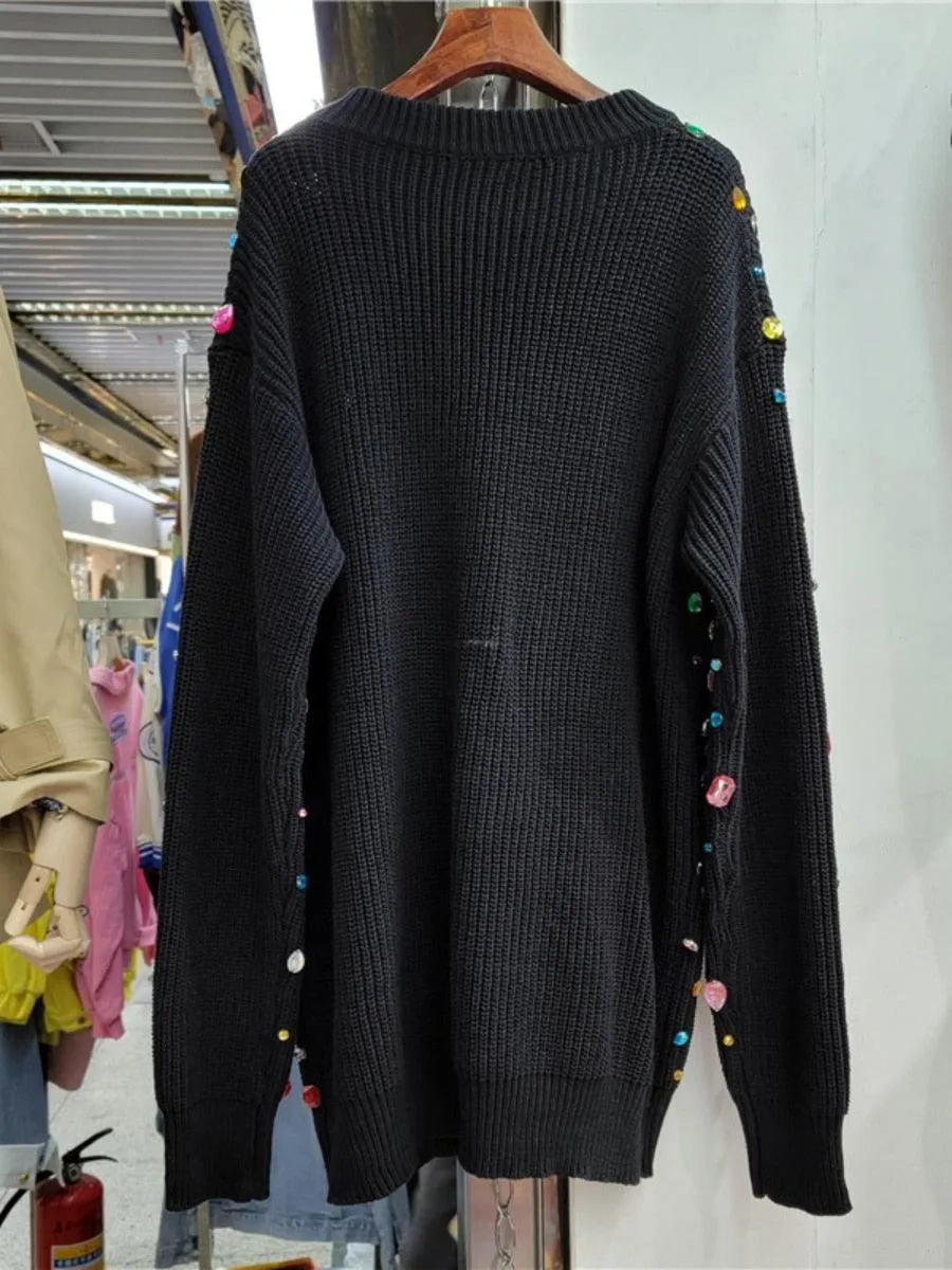 Beaded Oversized Sweater