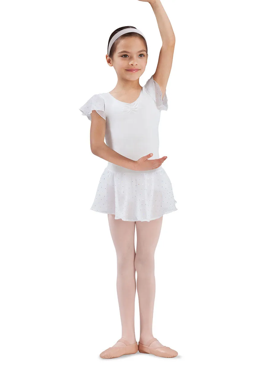 BLOCH CR5161 GIRLS OLESIA PULL-ON GEORGETE SEQUIN SKIRT