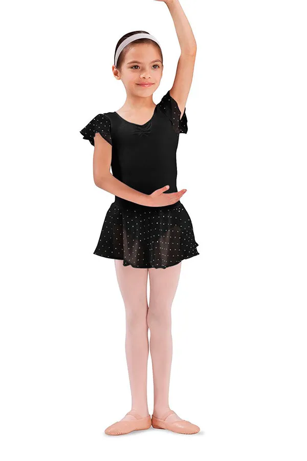 BLOCH CR5161 GIRLS OLESIA PULL-ON GEORGETE SEQUIN SKIRT