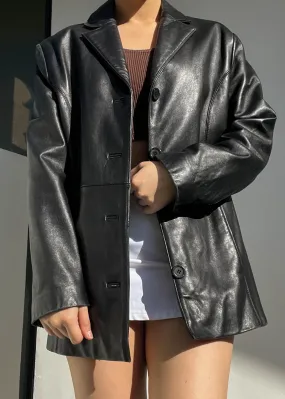 Classic 90's Leather Blazer (L)