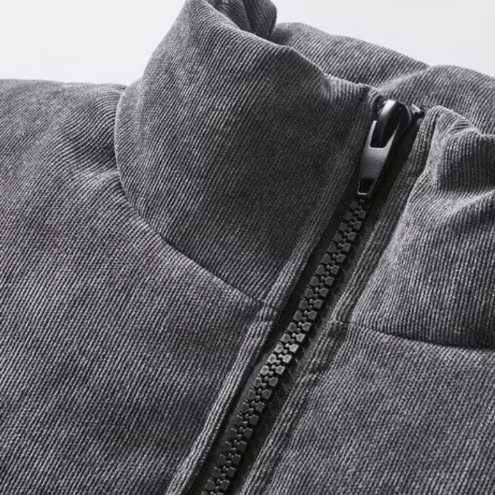 Corduroy Solid Color Alphabet Winter Coat