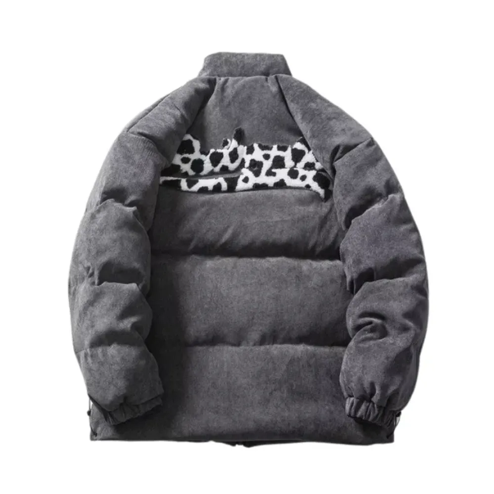 Corduroy Solid Color Alphabet Winter Coat