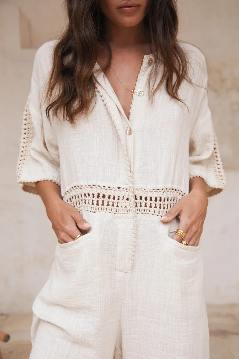 CRYSTAL VISIONS JUMPSUIT - NATURAL