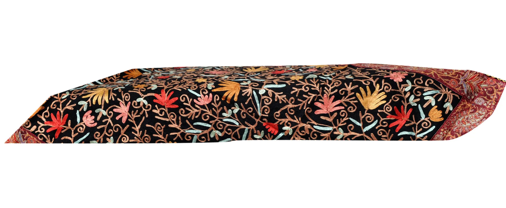 Embroidered Stole - Black Color
