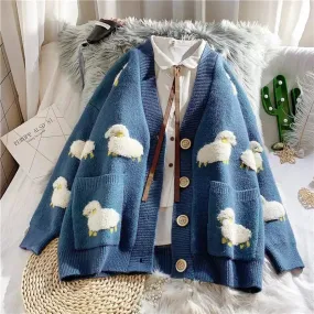 Fluffy Sheep Thick Sweater Cardigan