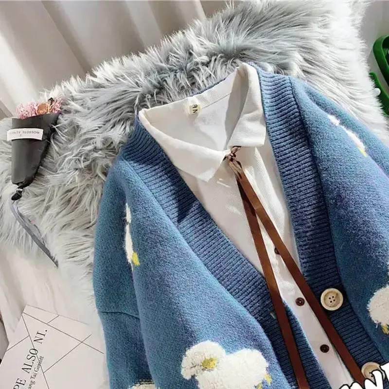 Fluffy Sheep Thick Sweater Cardigan