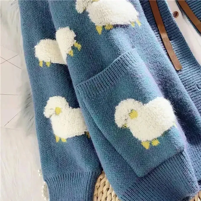 Fluffy Sheep Thick Sweater Cardigan