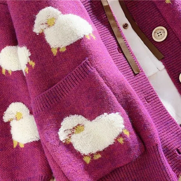 Fluffy Sheep Thick Sweater Cardigan