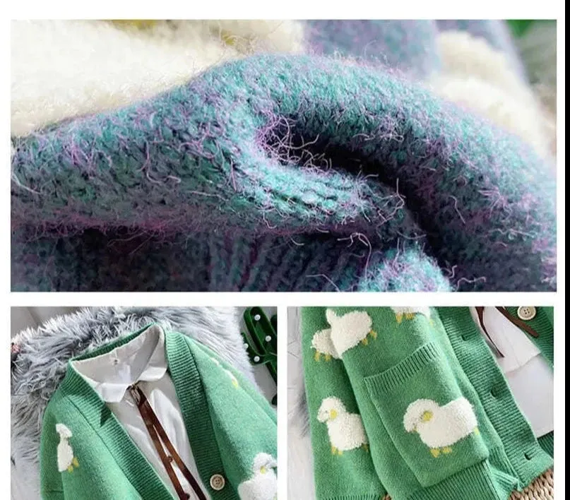Fluffy Sheep Thick Sweater Cardigan