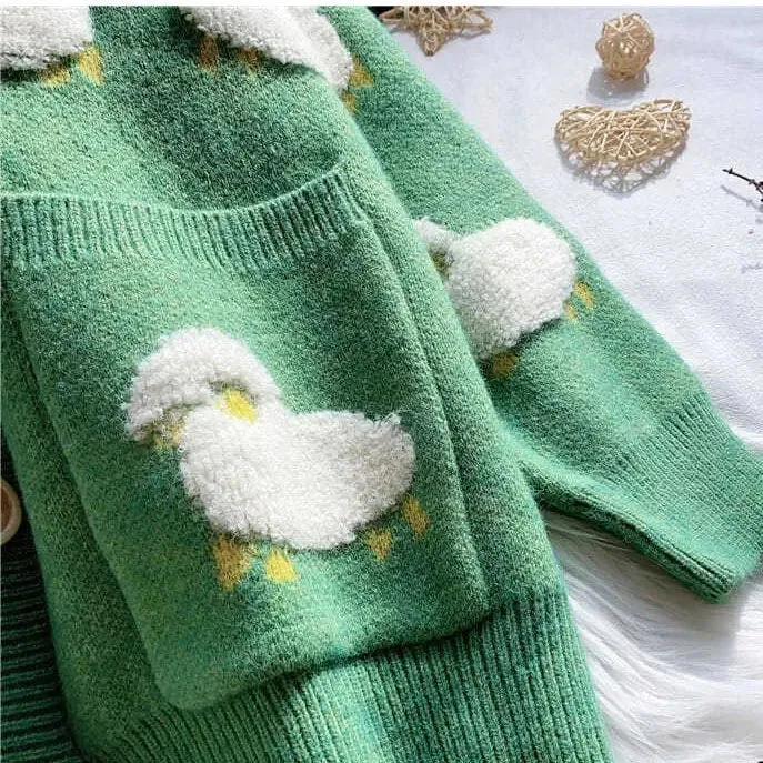 Fluffy Sheep Thick Sweater Cardigan