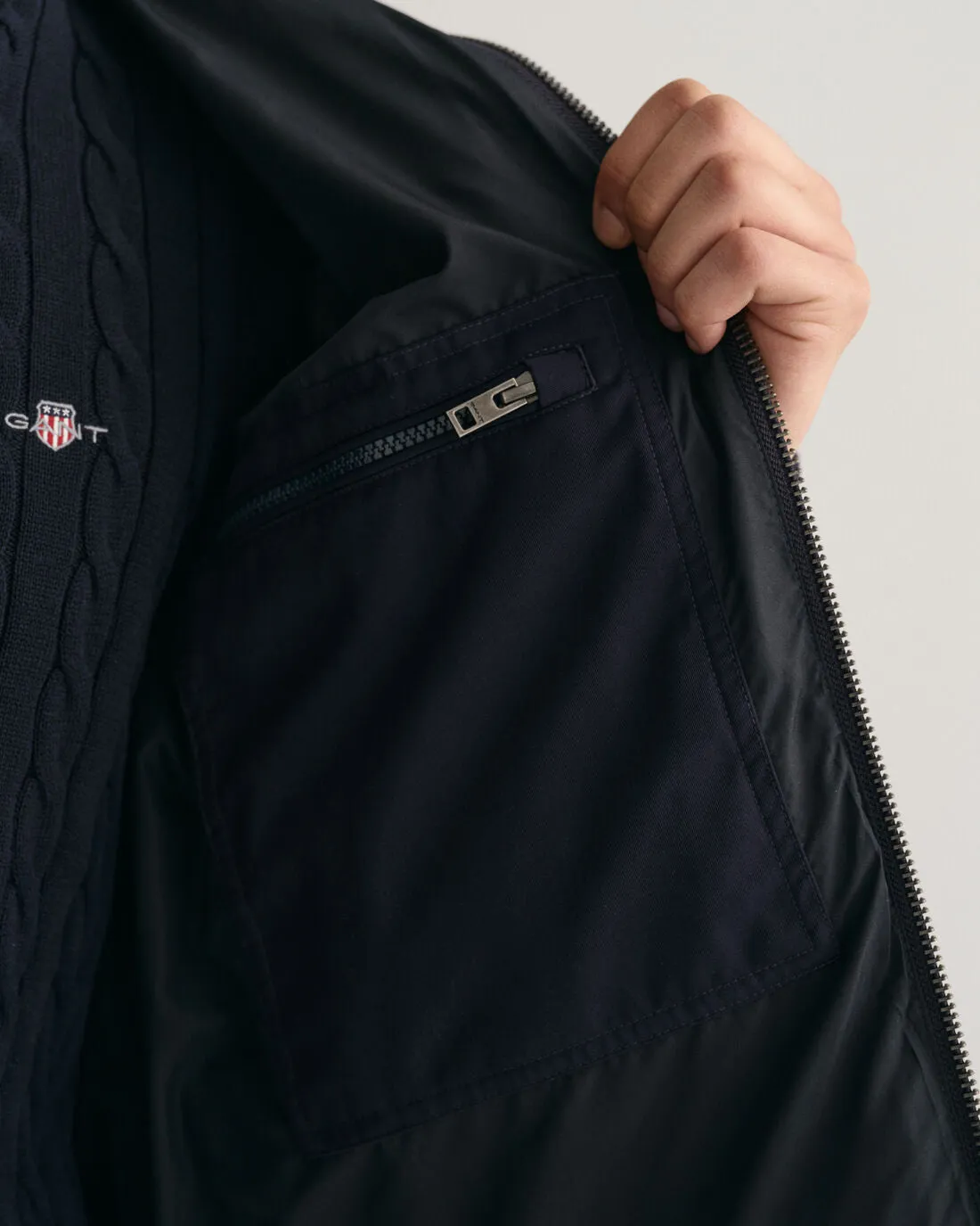 GANT - Padded Flannel Puffer Jacket, Night Blue