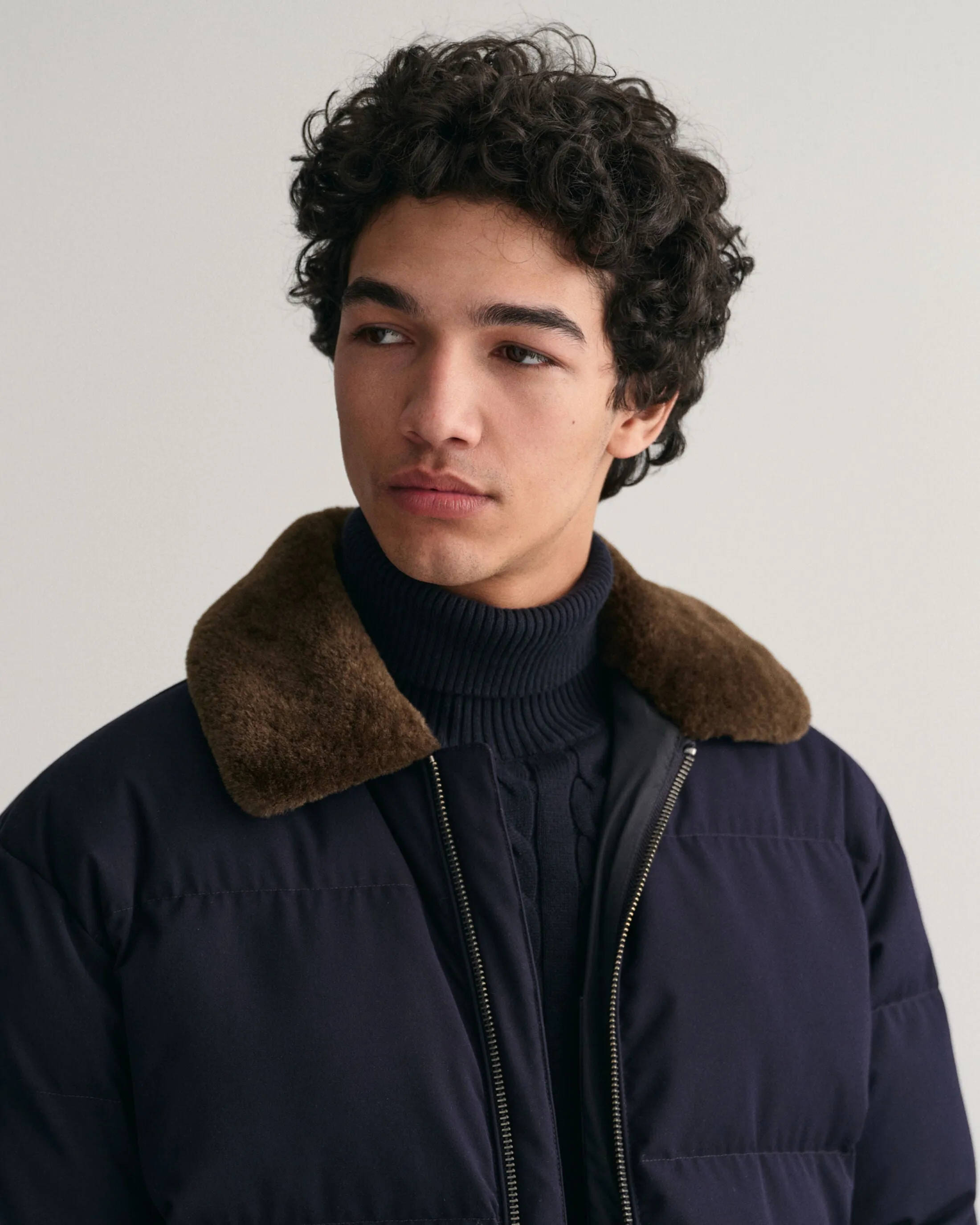 GANT - Padded Flannel Puffer Jacket, Night Blue