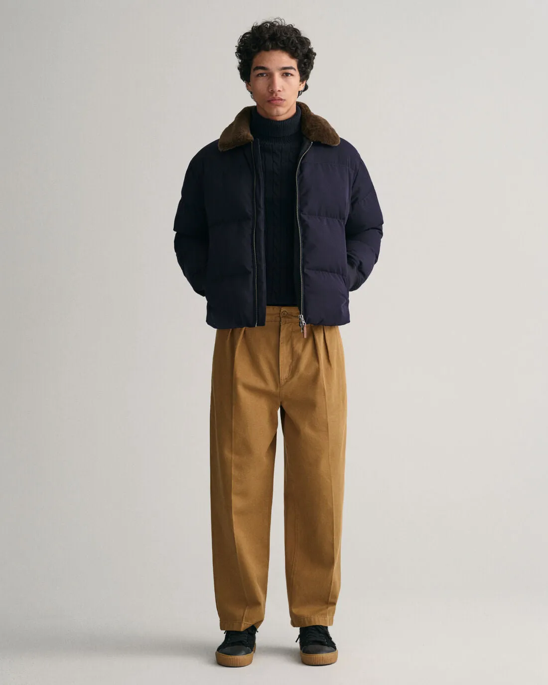 GANT - Padded Flannel Puffer Jacket, Night Blue
