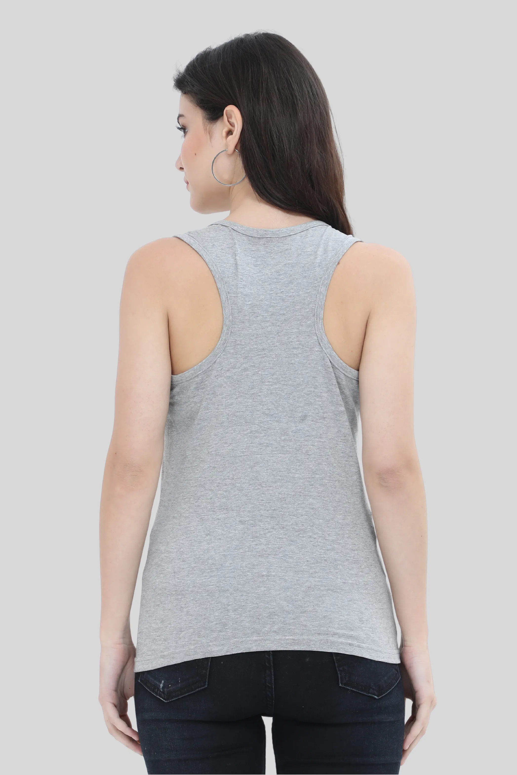 Grey Melange Tank Top for women