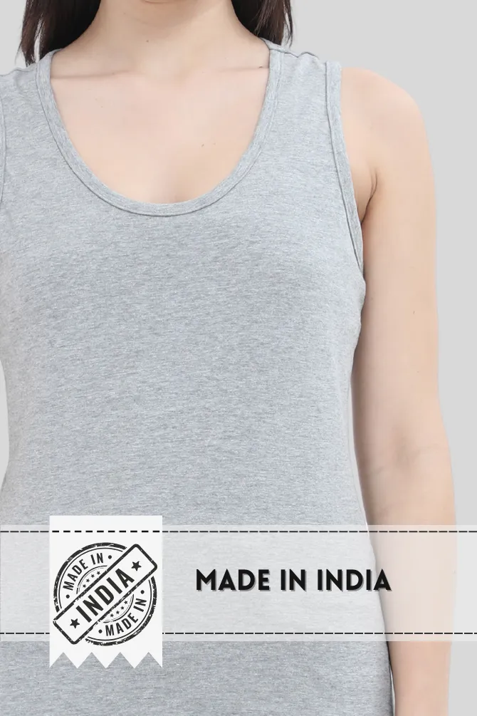 Grey Melange Tank Top for women