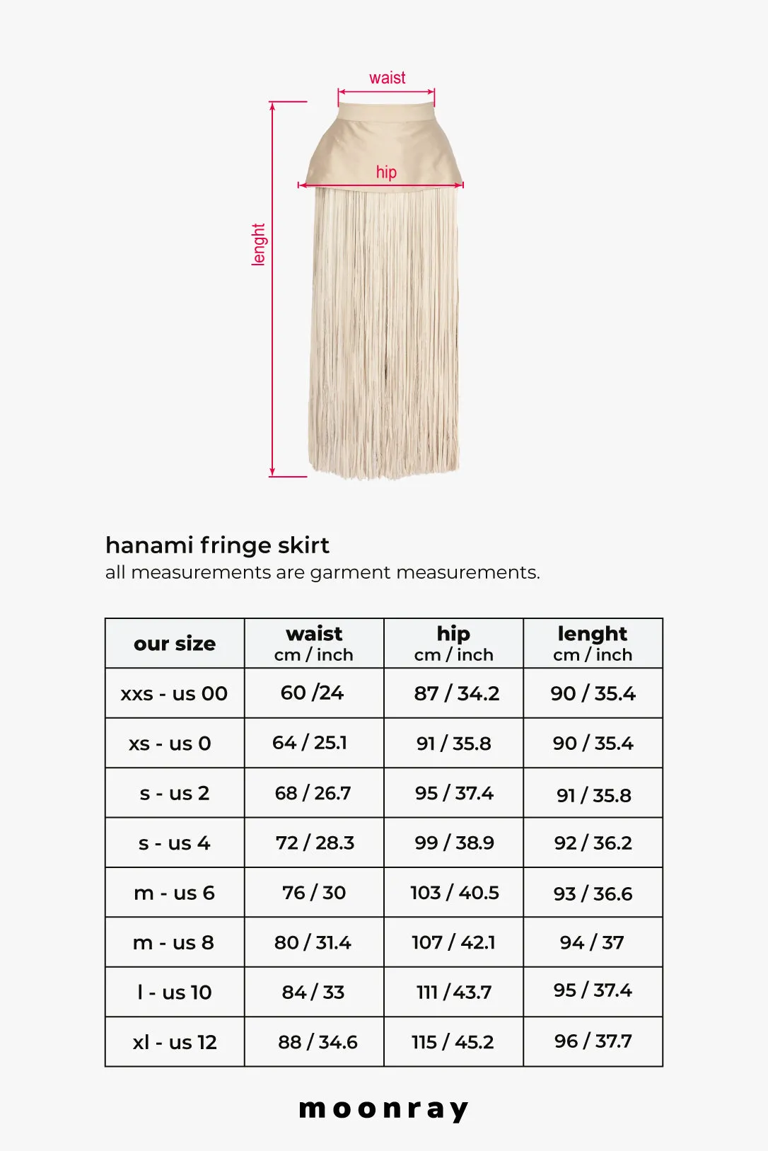 Hanami fringe skirt