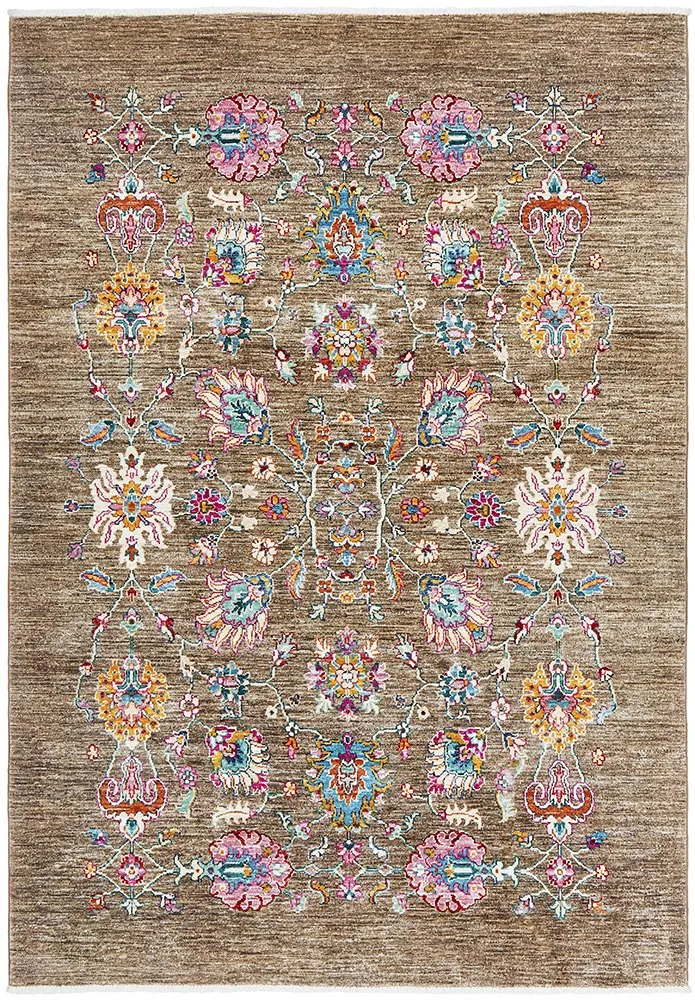 Hand Knotted Pure Wool Afghan - 230x160cm