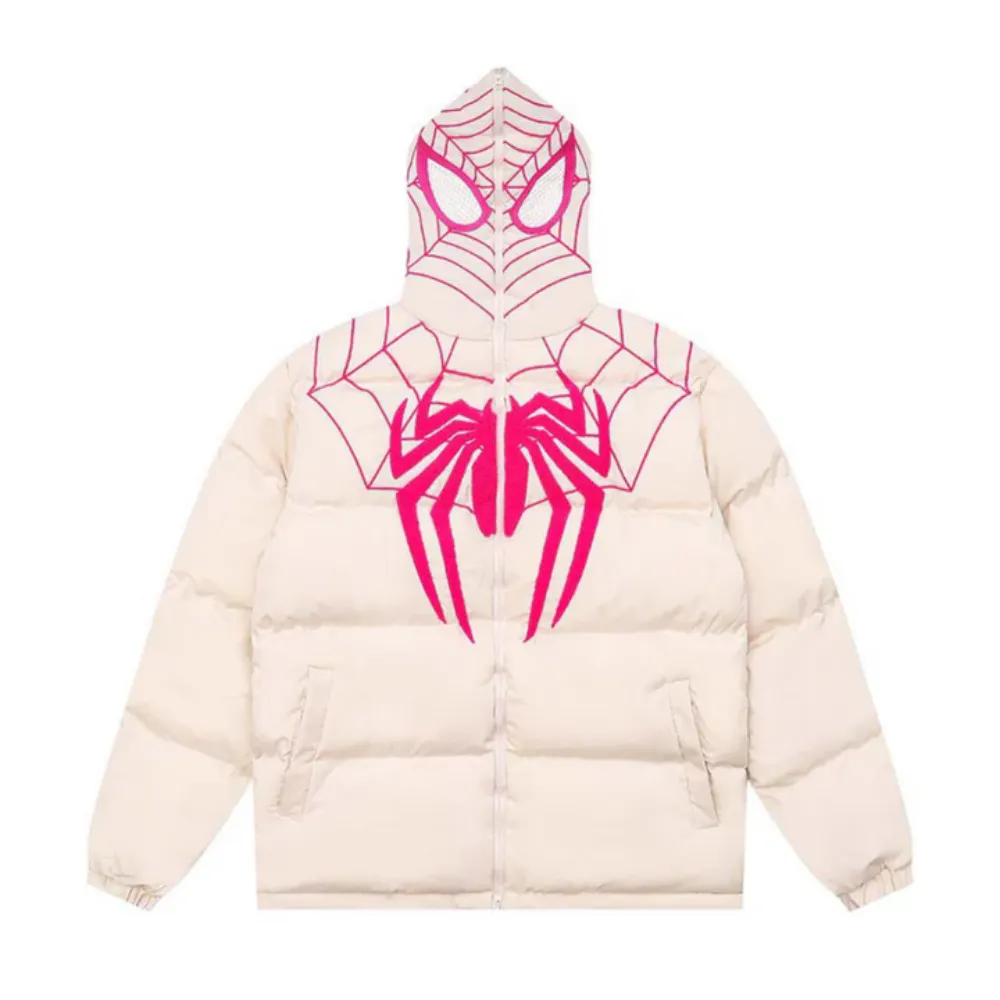 High Street Flocked Embroidered Spider Coat