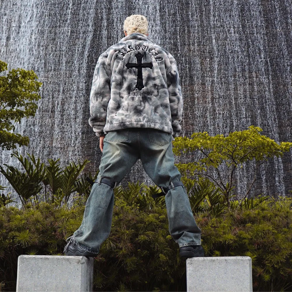 High Street Tie Dye Cross Coat
