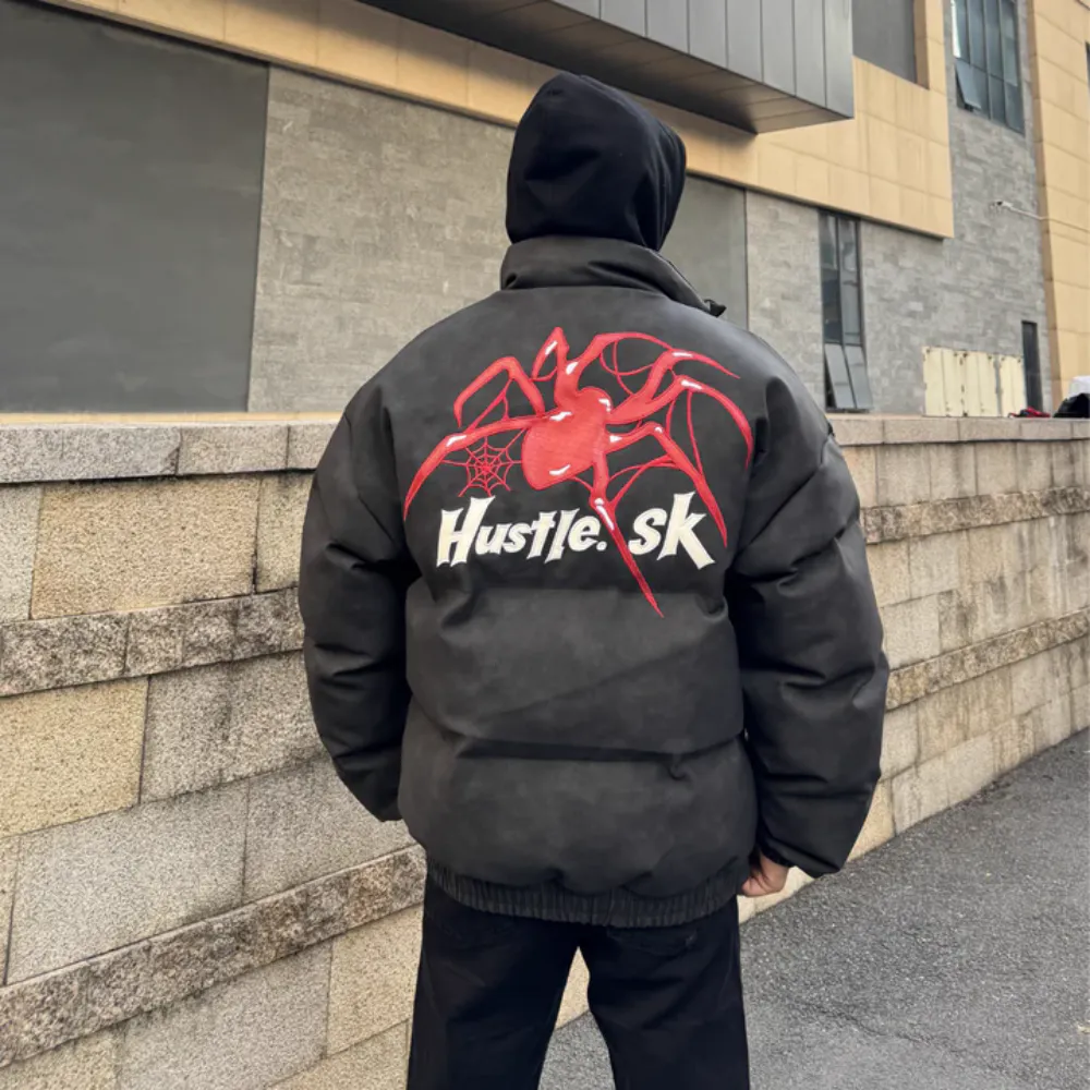Hip Hop Spider Embroidery Coat