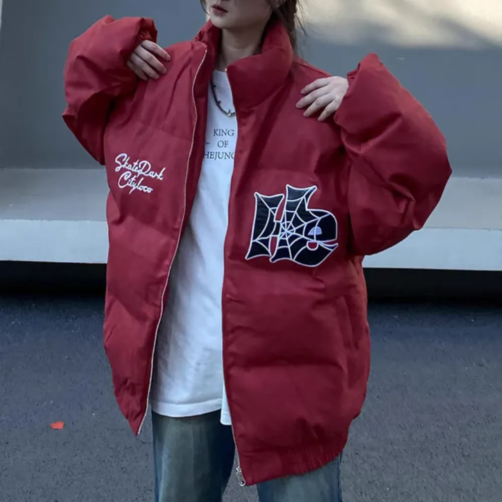 Hip Hop Spider Embroidery Coat