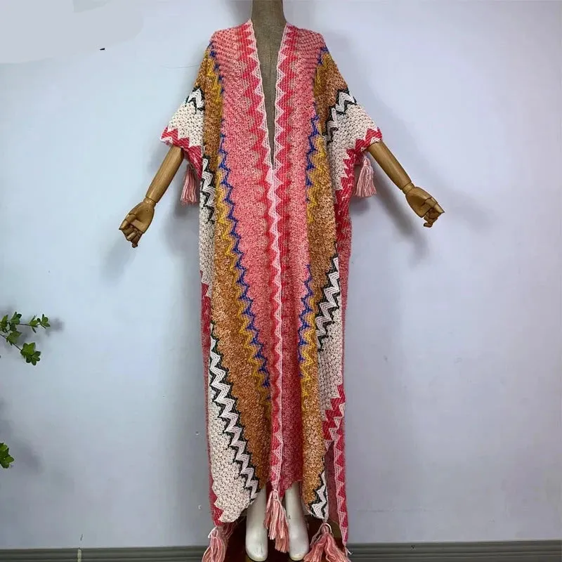Huggelicious Tassel Knitted Long Cardigans 30 Colours