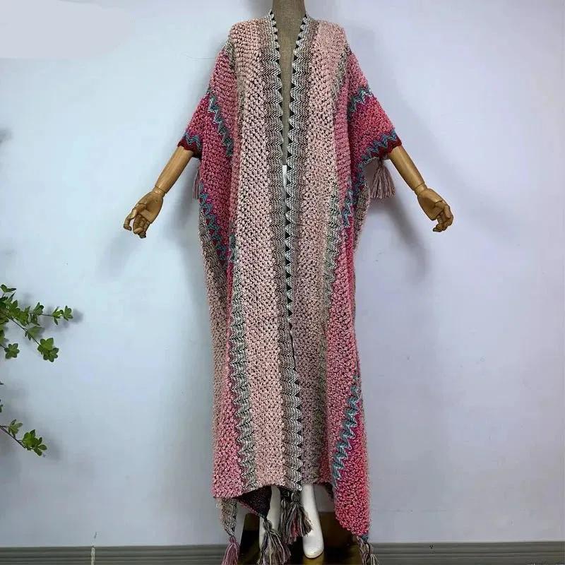 Huggelicious Tassel Knitted Long Cardigans 30 Colours