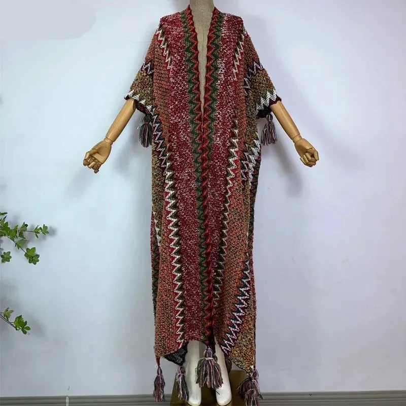 Huggelicious Tassel Knitted Long Cardigans 30 Colours