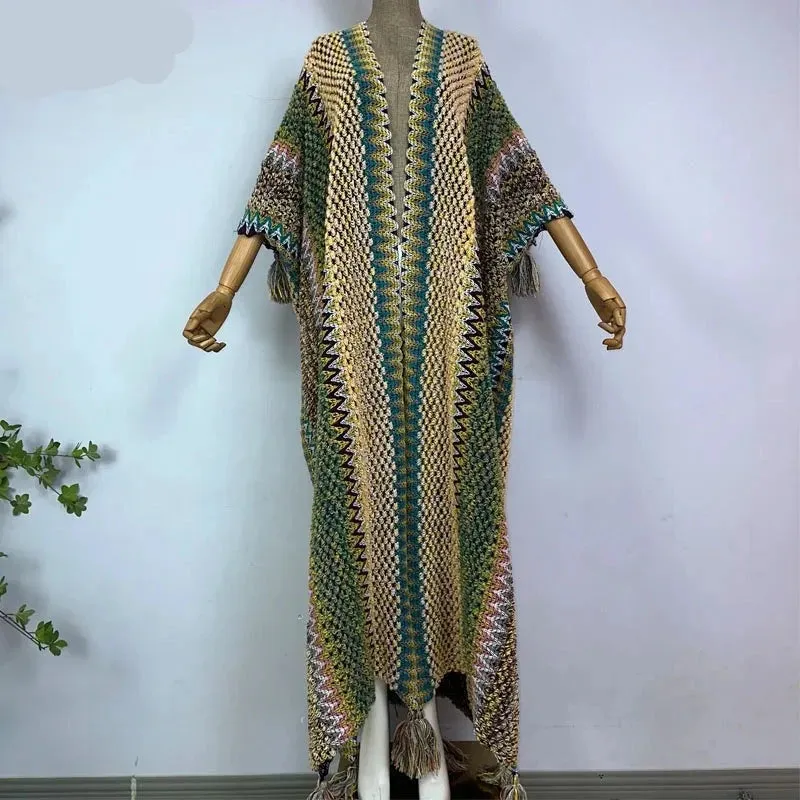 Huggelicious Tassel Knitted Long Cardigans 30 Colours