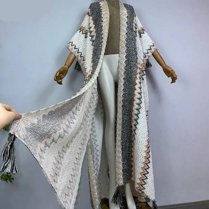 Huggelicious Tassel Knitted Long Cardigans 30 Colours