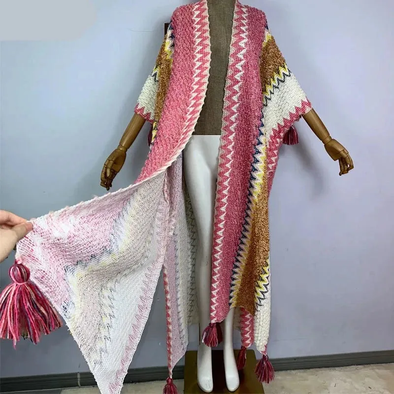 Huggelicious Tassel Knitted Long Cardigans 30 Colours