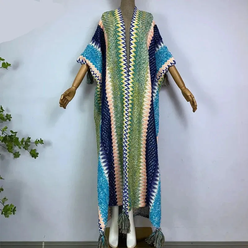Huggelicious Tassel Knitted Long Cardigans 30 Colours