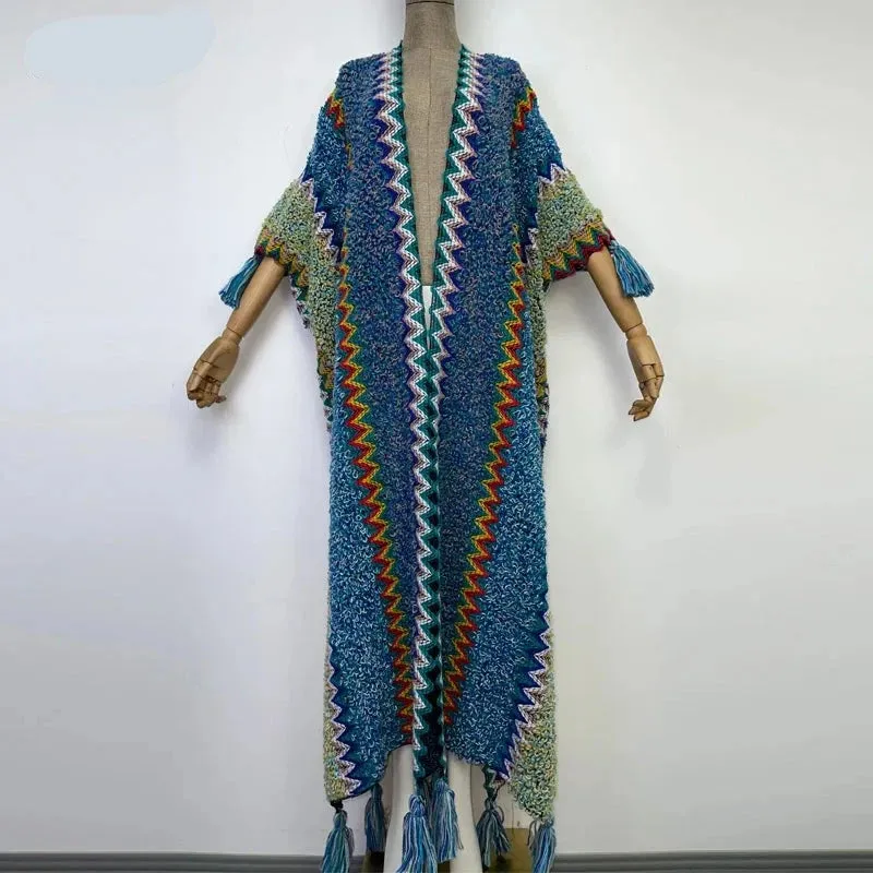 Huggelicious Tassel Knitted Long Cardigans 30 Colours