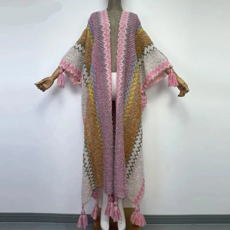 Huggelicious Tassel Knitted Long Cardigans 30 Colours
