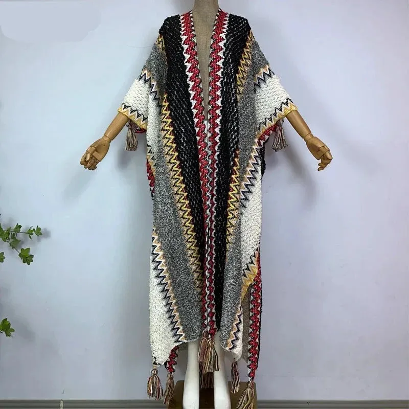 Huggelicious Tassel Knitted Long Cardigans 30 Colours