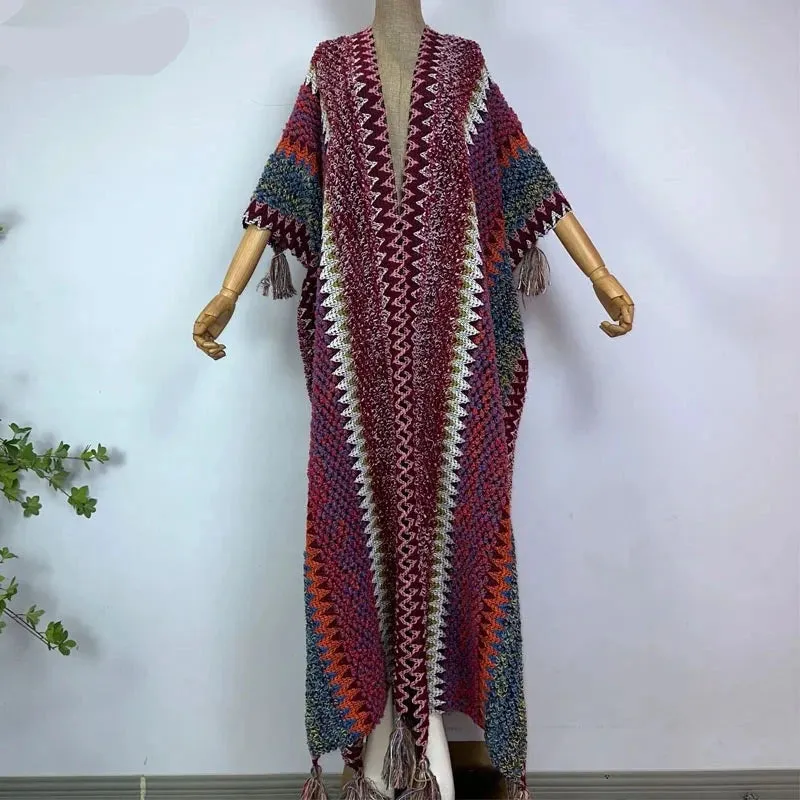 Huggelicious Tassel Knitted Long Cardigans 30 Colours