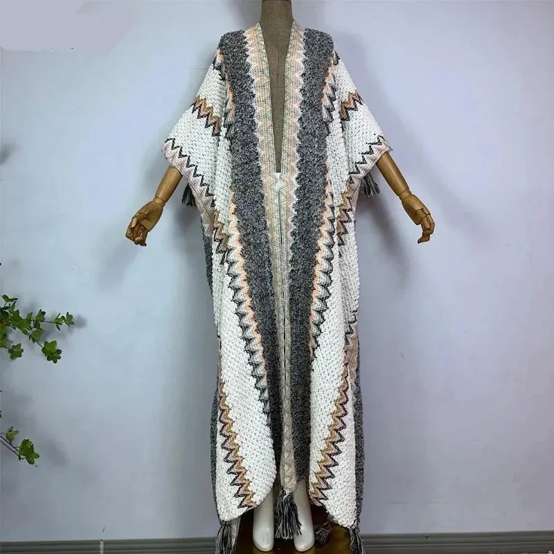 Huggelicious Tassel Knitted Long Cardigans 30 Colours