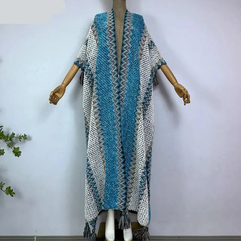 Huggelicious Tassel Knitted Long Cardigans 30 Colours