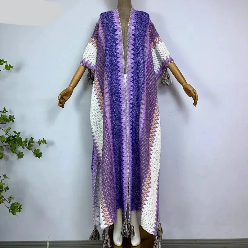 Huggelicious Tassel Knitted Long Cardigans 30 Colours