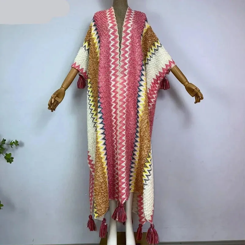 Huggelicious Tassel Knitted Long Cardigans 30 Colours