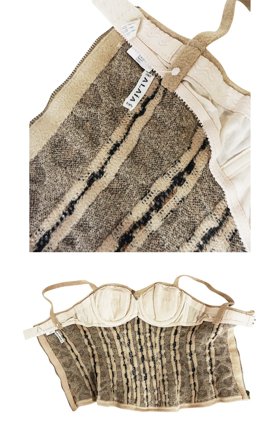 Iconic Fall 1991 Museum Held Alaia Leopard Corset Top