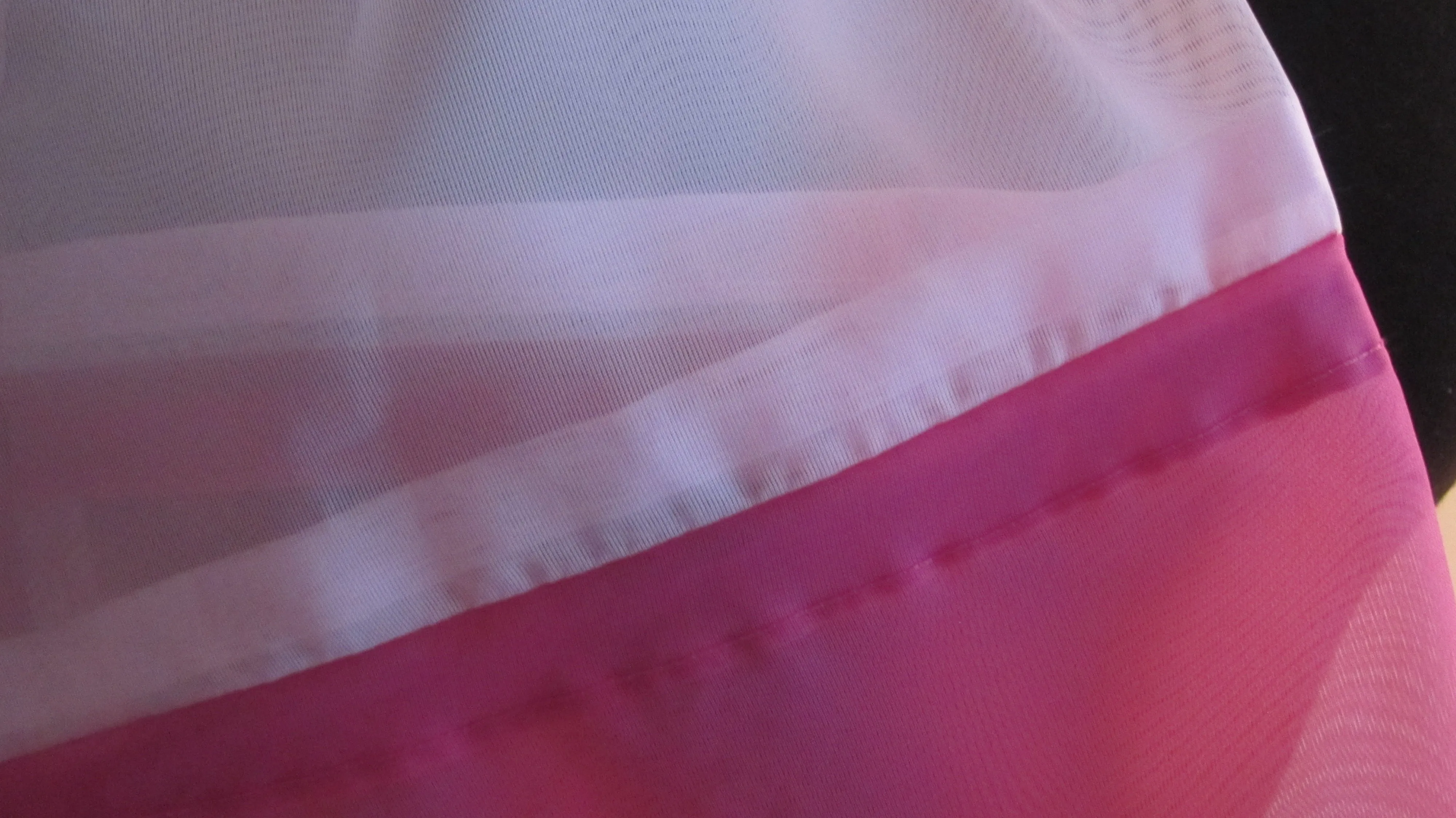 Ladies Light Pink And Cerise Colour Block Scarf